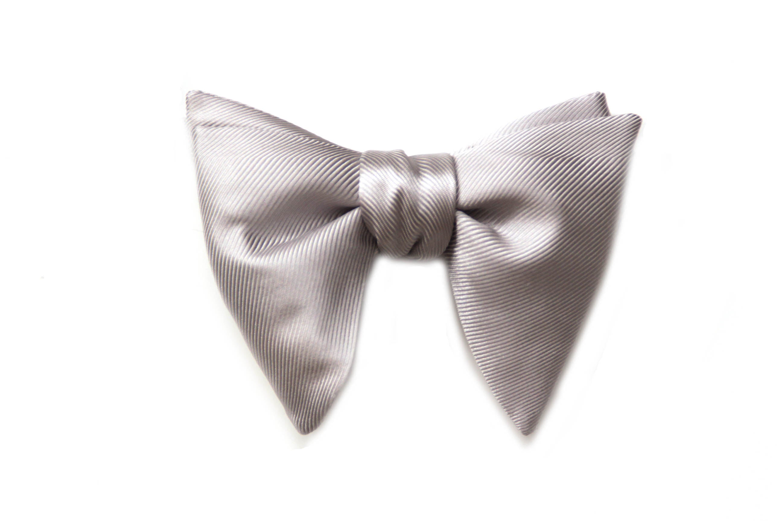 Silver Grey Big Butterfly Bow tie