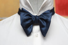 Load image into Gallery viewer, Navy Ornament Big Butterfly Silk Bow Tie
