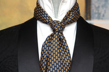 Load image into Gallery viewer, Silk Ascot Black Navy Gold Ornament
