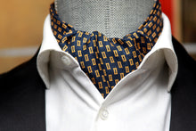 Load image into Gallery viewer, Silk Ascot Black Navy Gold Ornament
