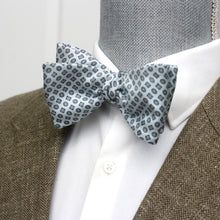 Load image into Gallery viewer, Grey Ornament Self-Tie Bow Tie
