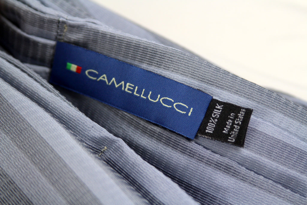 Blue Striped Cravat Ascot Tie