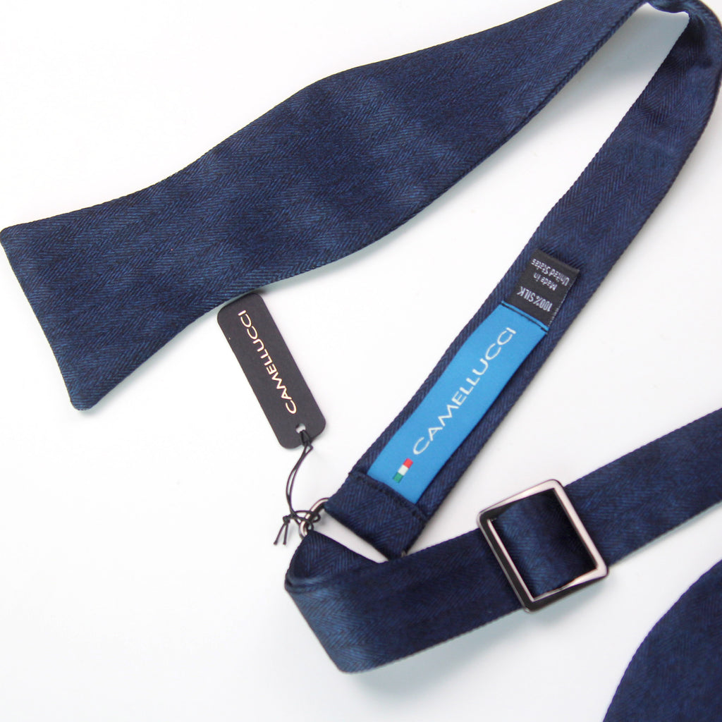 Silk Men's Bow Tie Navy Blue