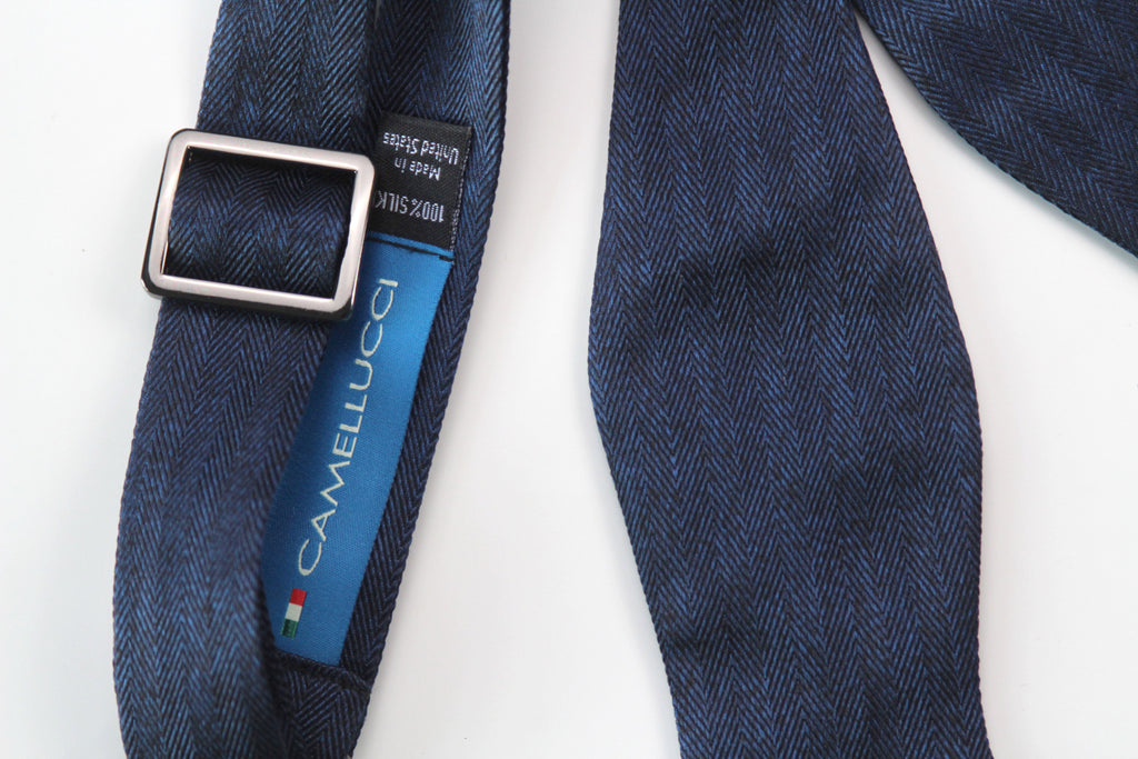Silk Men's Bow Tie Navy Blue