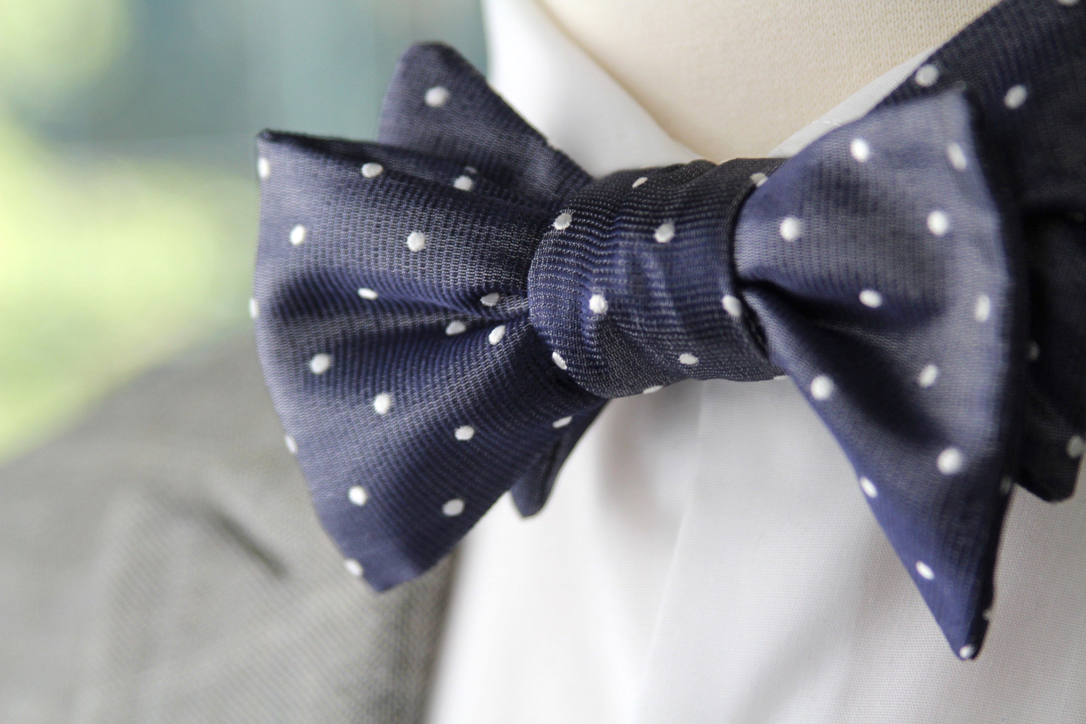 Silk Men's Bow Tie Polka Dot