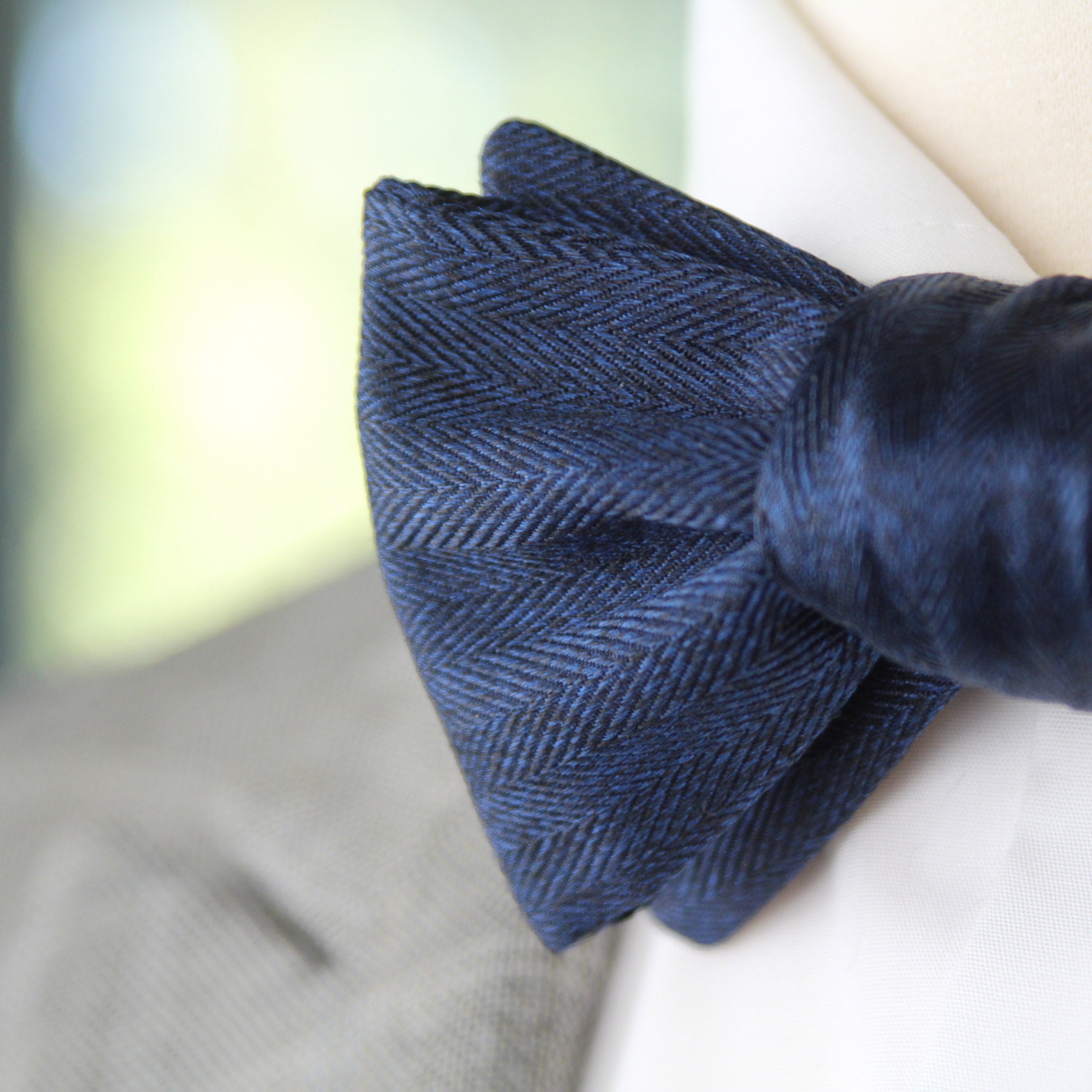 Silk Men's Bow Tie Navy Blue
