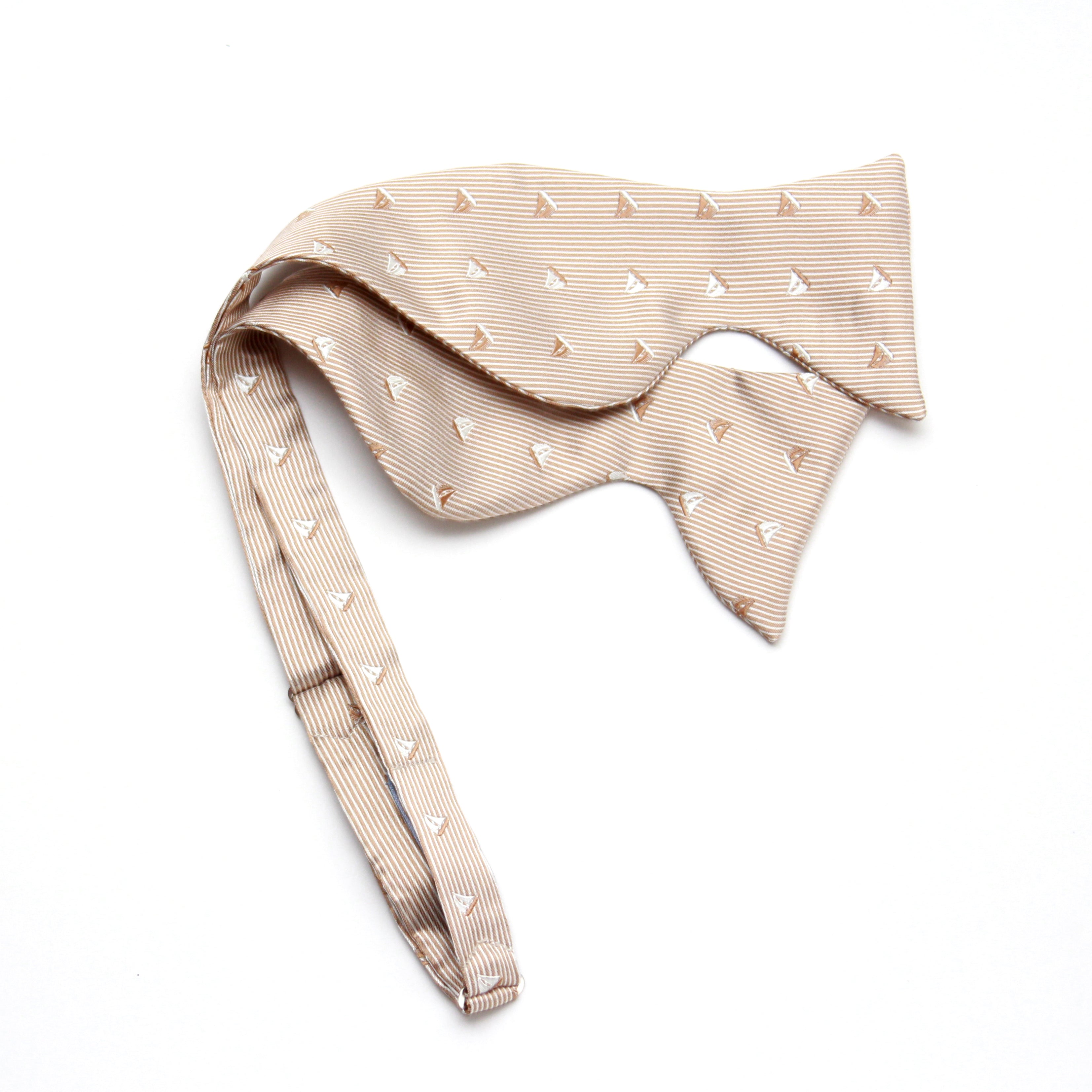 Boat Motive Silk Large Bow Tie