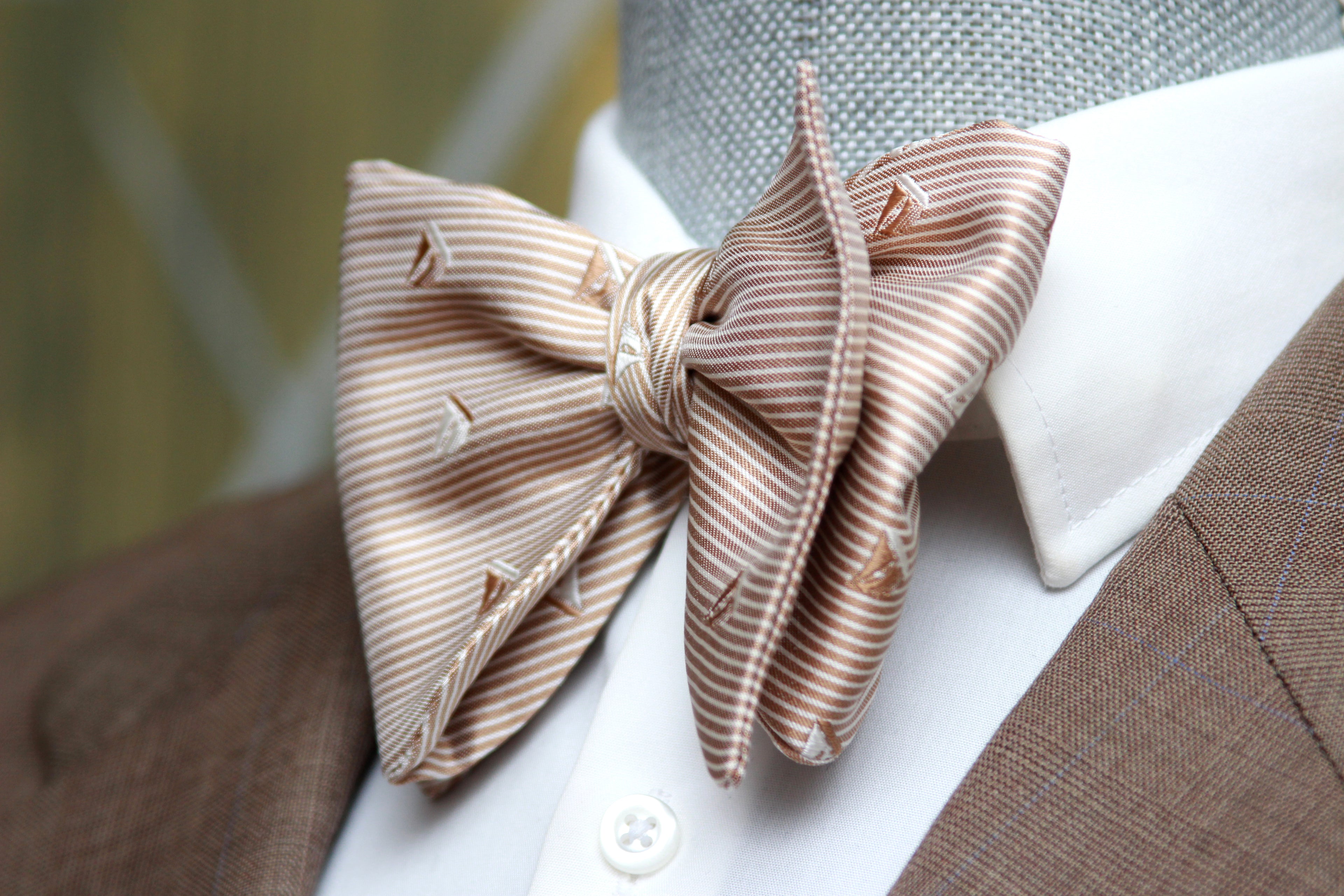 Boat Motive Silk Large Bow Tie