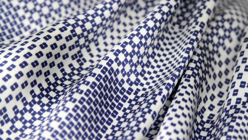 Men's Ascot Cravat LUXURY Blue Ornament Block