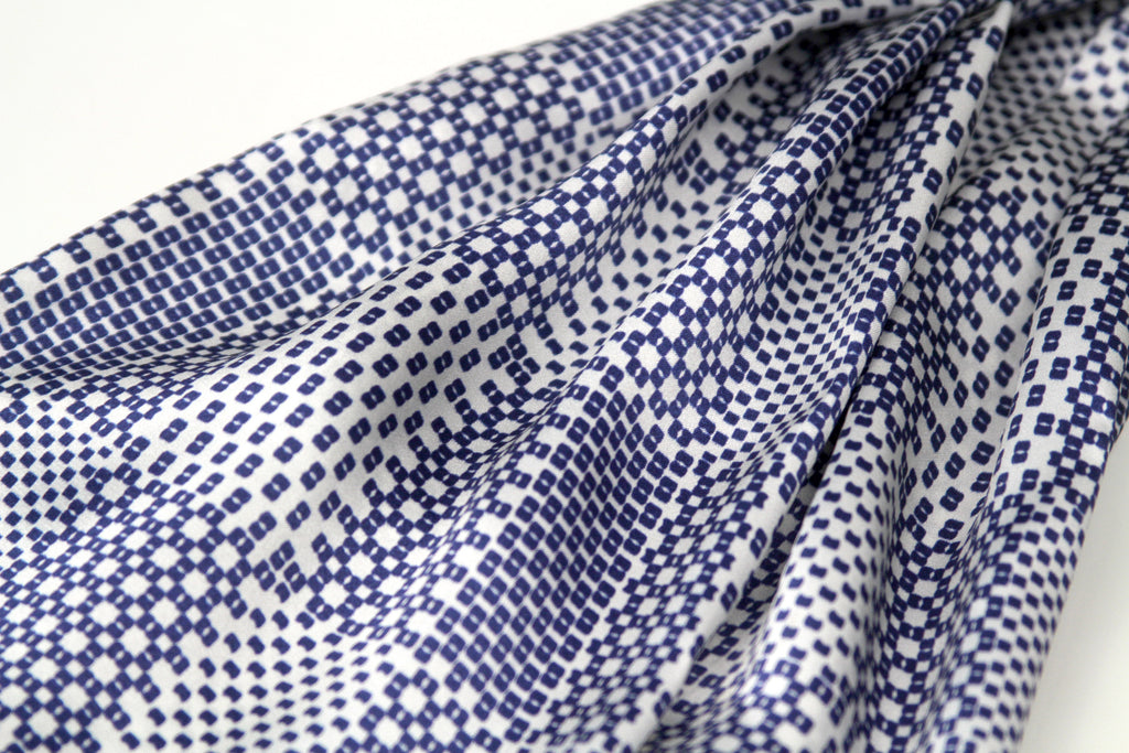 Men's Ascot Cravat LUXURY Blue Ornament Block