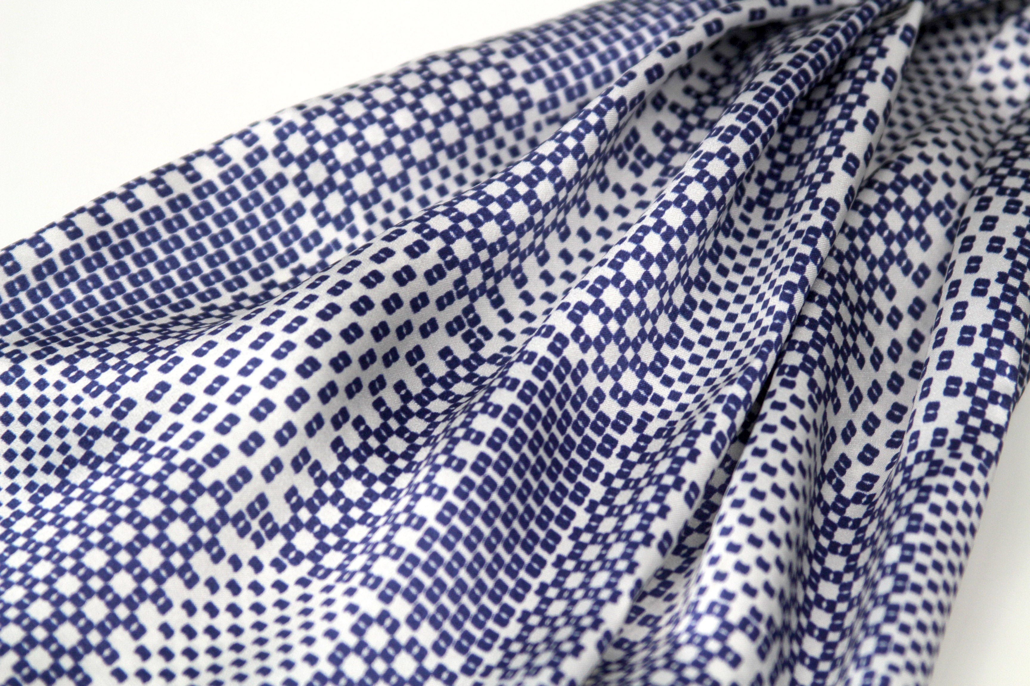 Men's Ascot Cravat LUXURY Blue Ornament Block