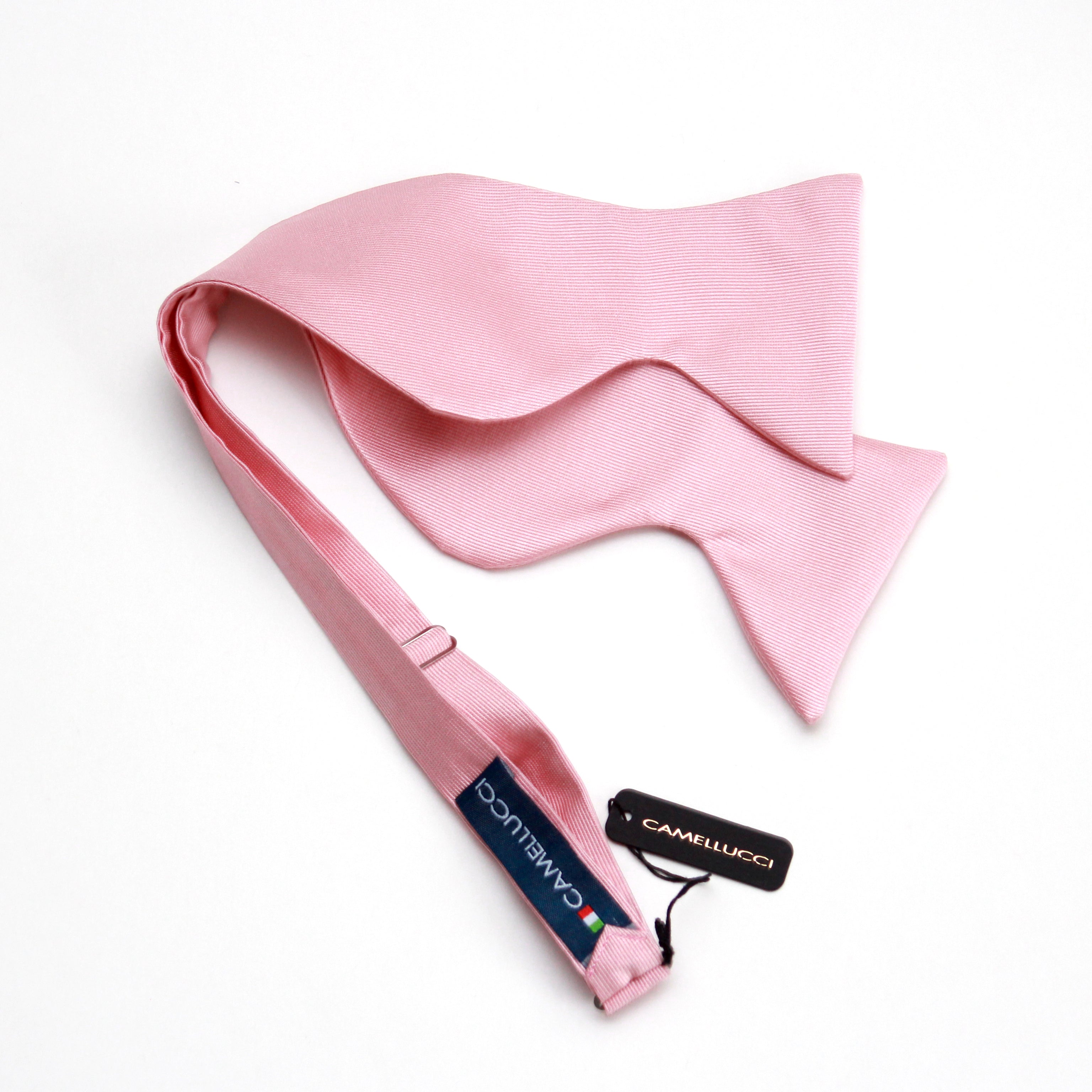 Pink Big Butterfly Silk Bow Tie