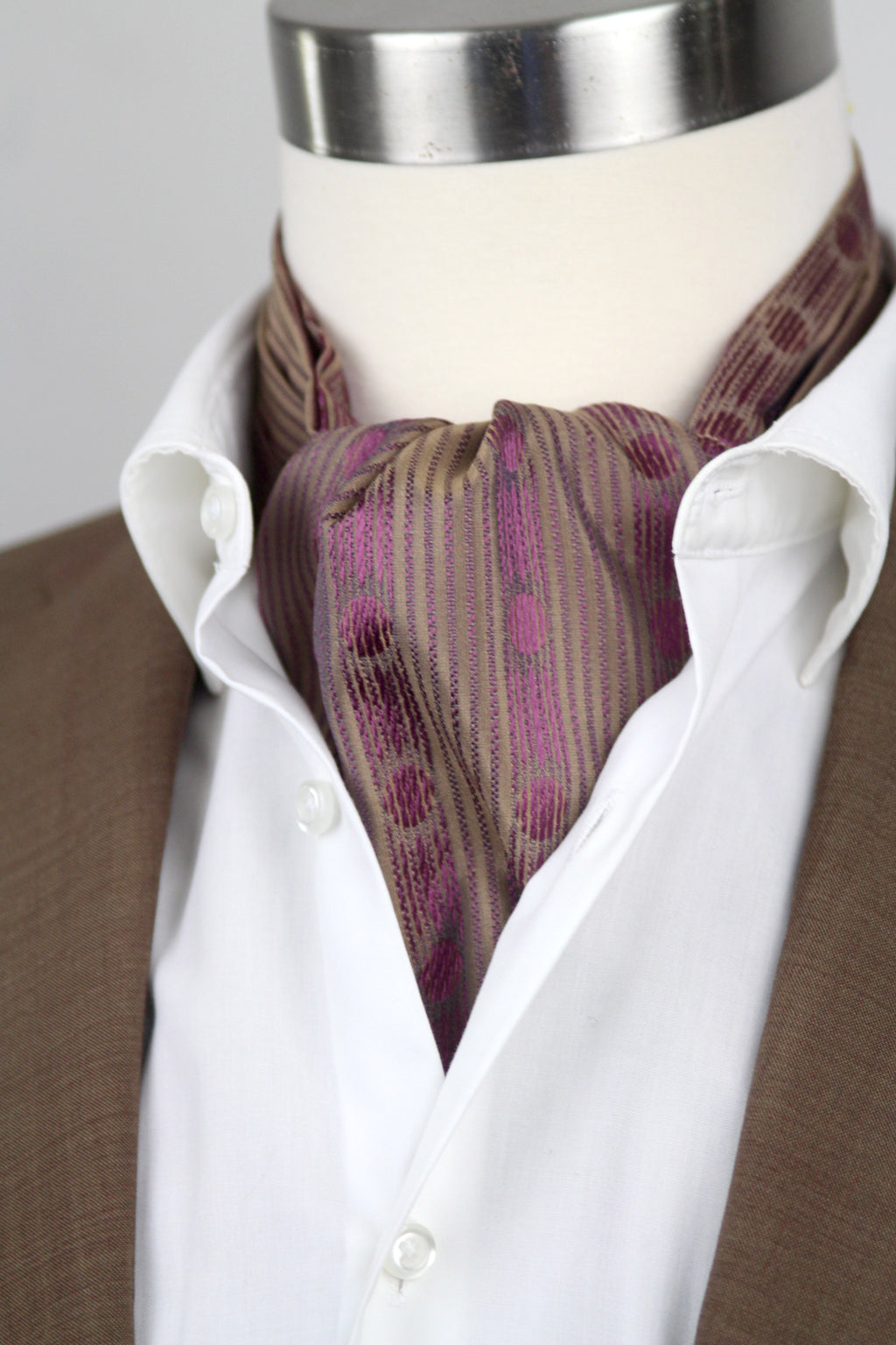 Brown Cravat Ascot Tie