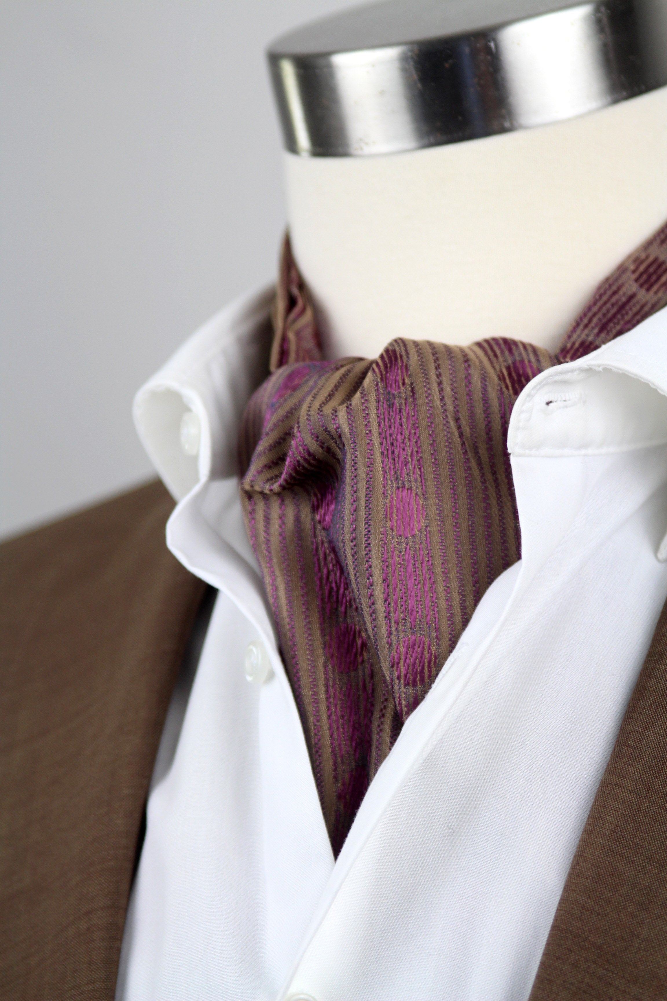 Brown Cravat Ascot Tie