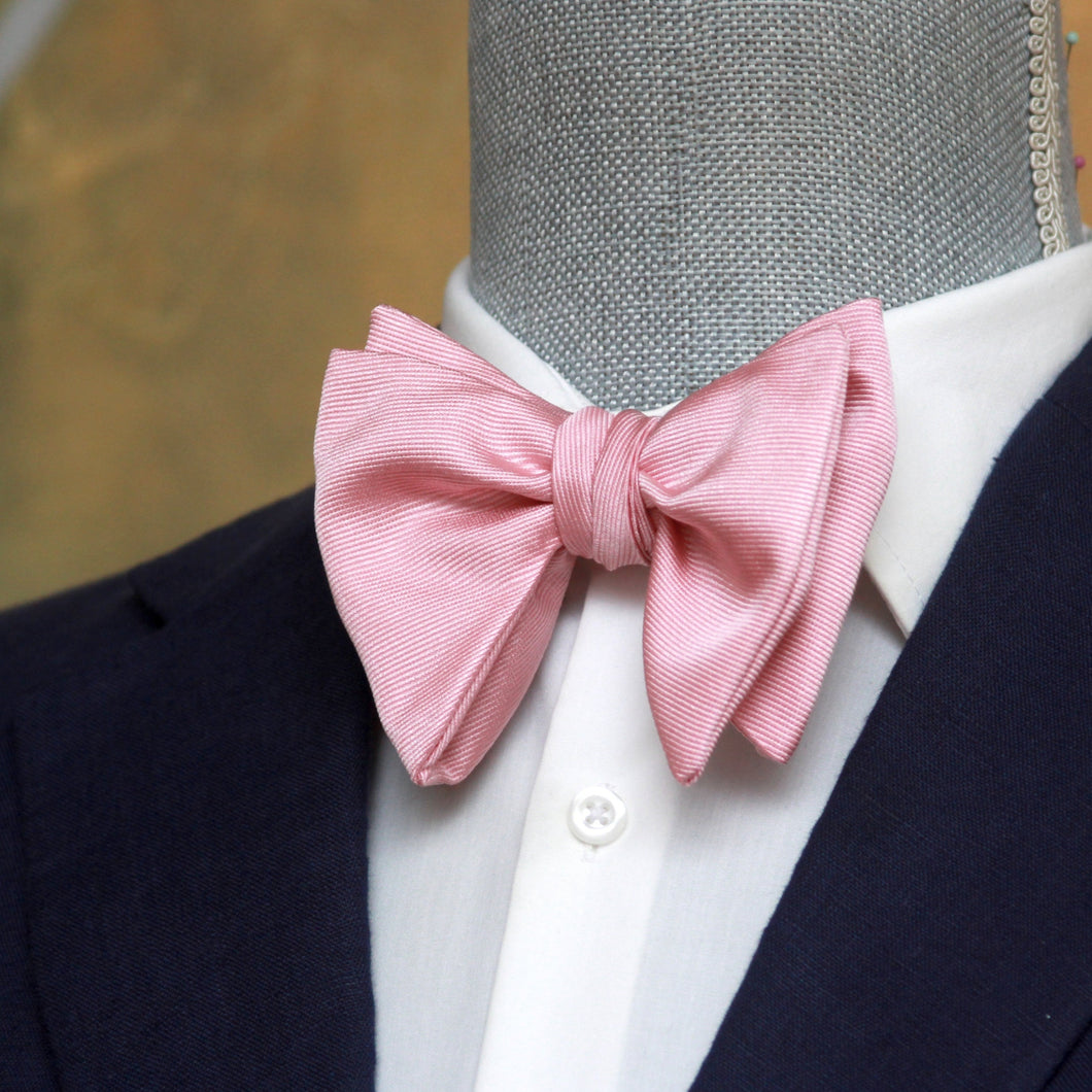 Pink Big Butterfly Silk Bow Tie