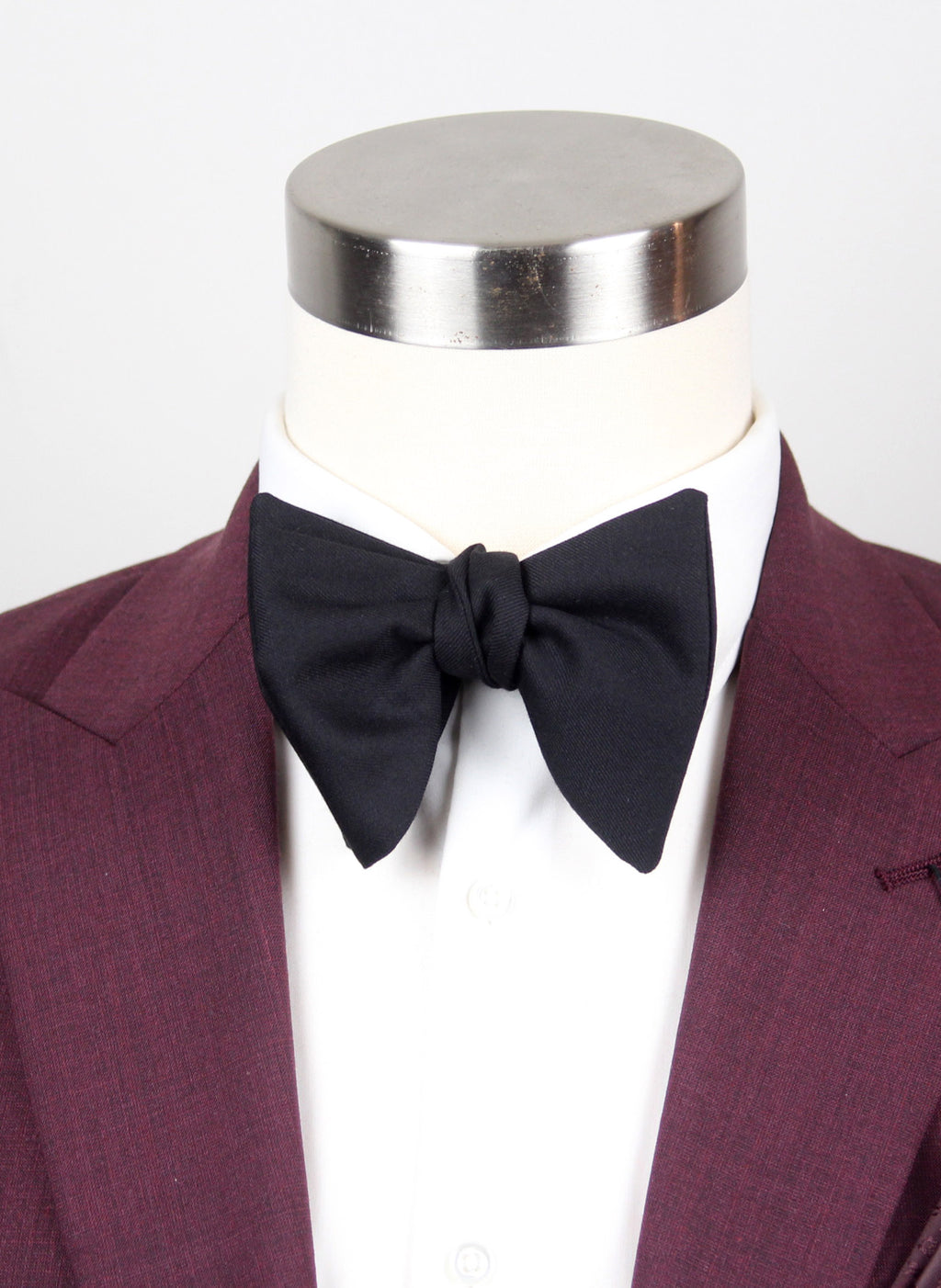 Men’s Black Wool Blend Self-Tie Bow Tie