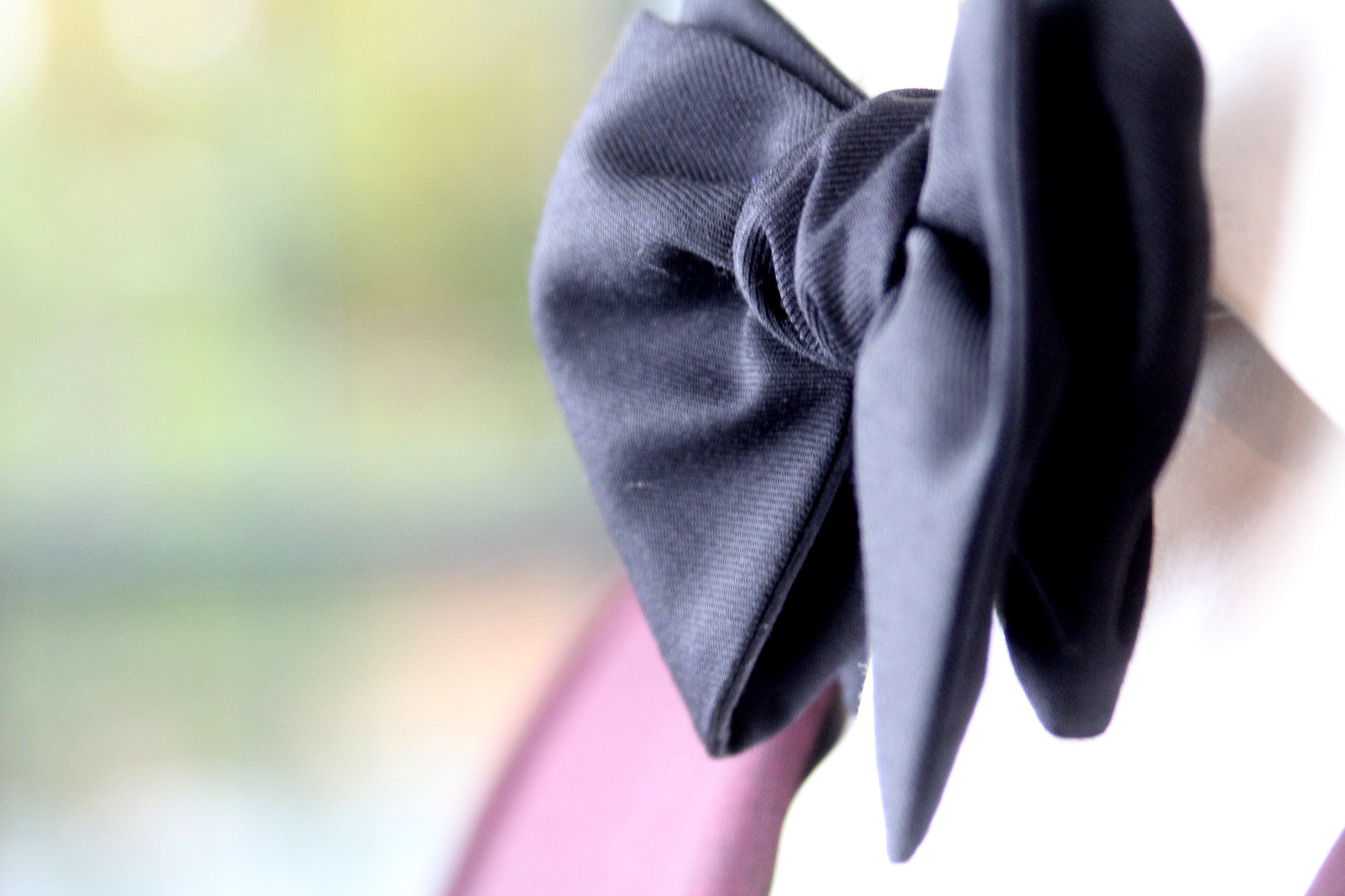 Men’s Black Wool Blend Self-Tie Bow Tie