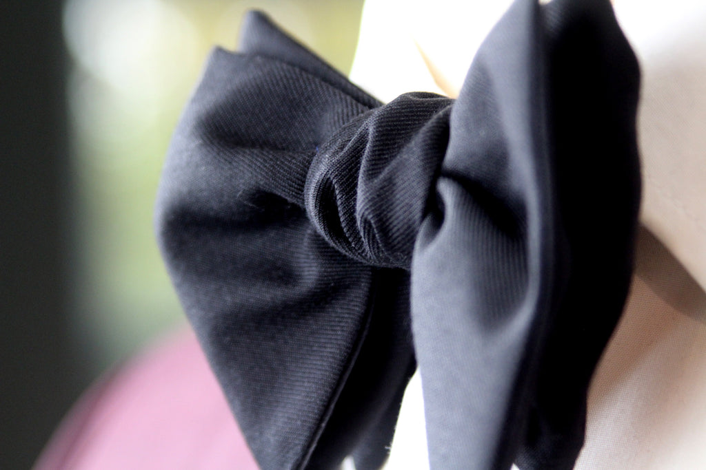 Men’s Black Wool Blend Self-Tie Bow Tie