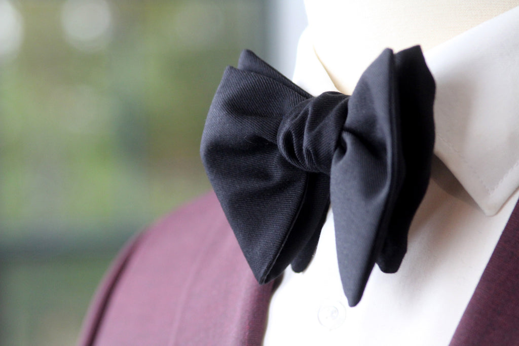 Men’s Black Wool Blend Self-Tie Bow Tie