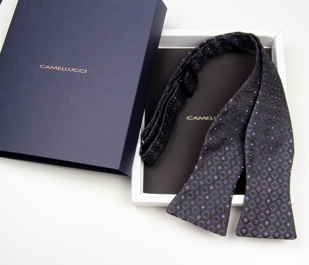 Silk Men's Bow Tie Grey with Ornament