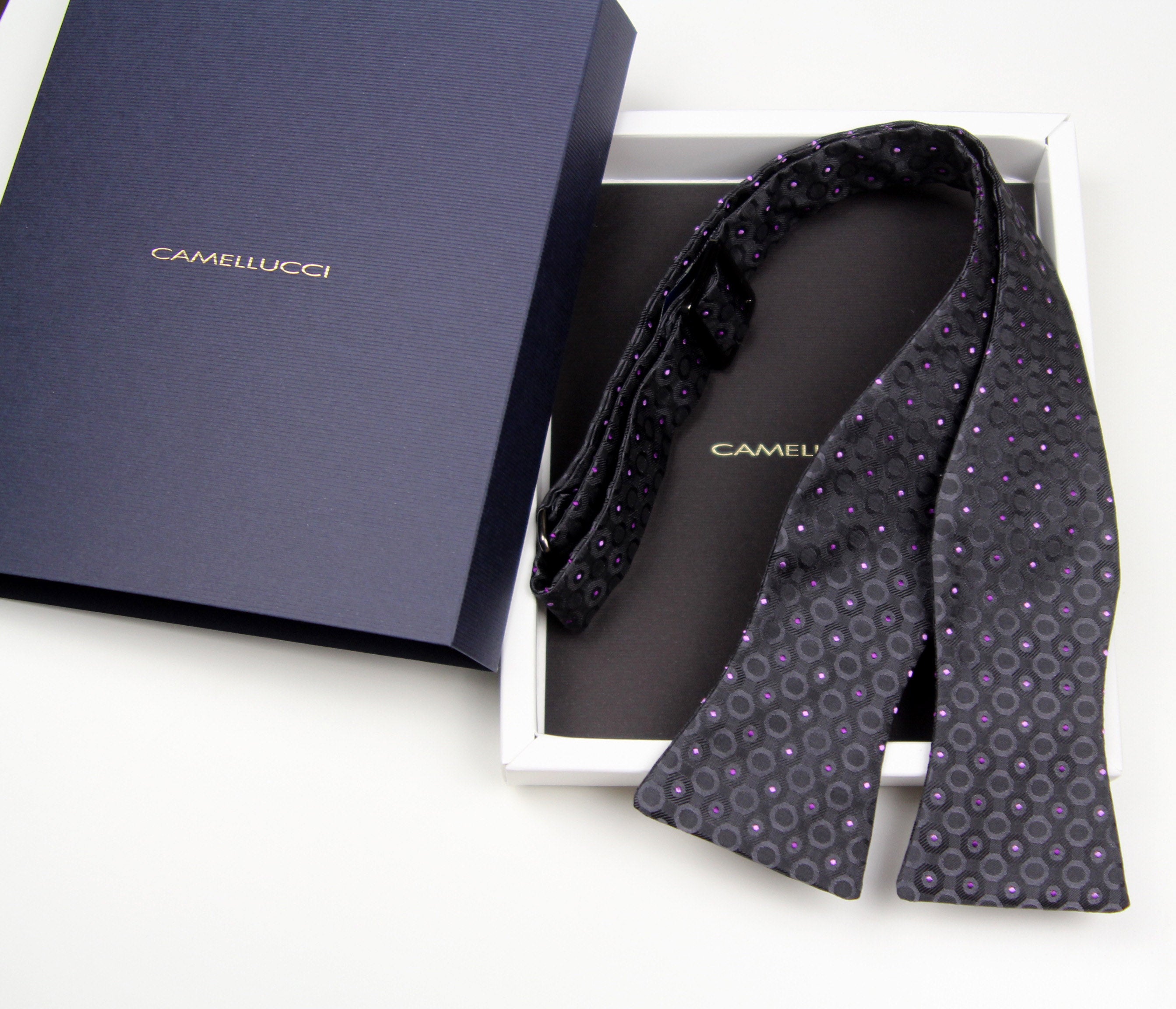 Silk Men's Bow Tie Grey with Ornament