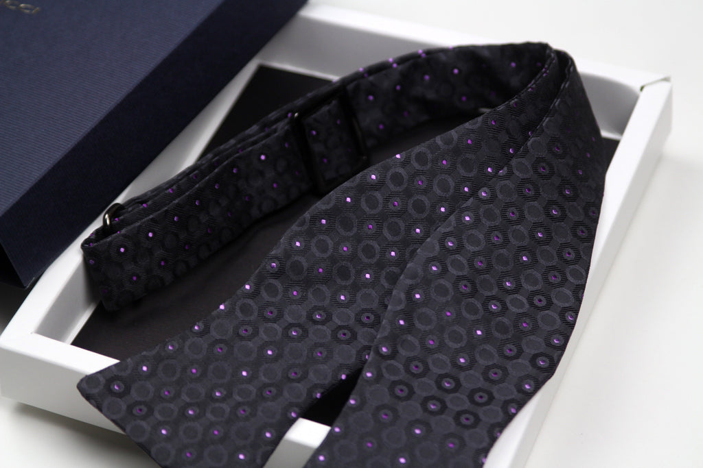 Silk Men's Bow Tie Grey with Ornament