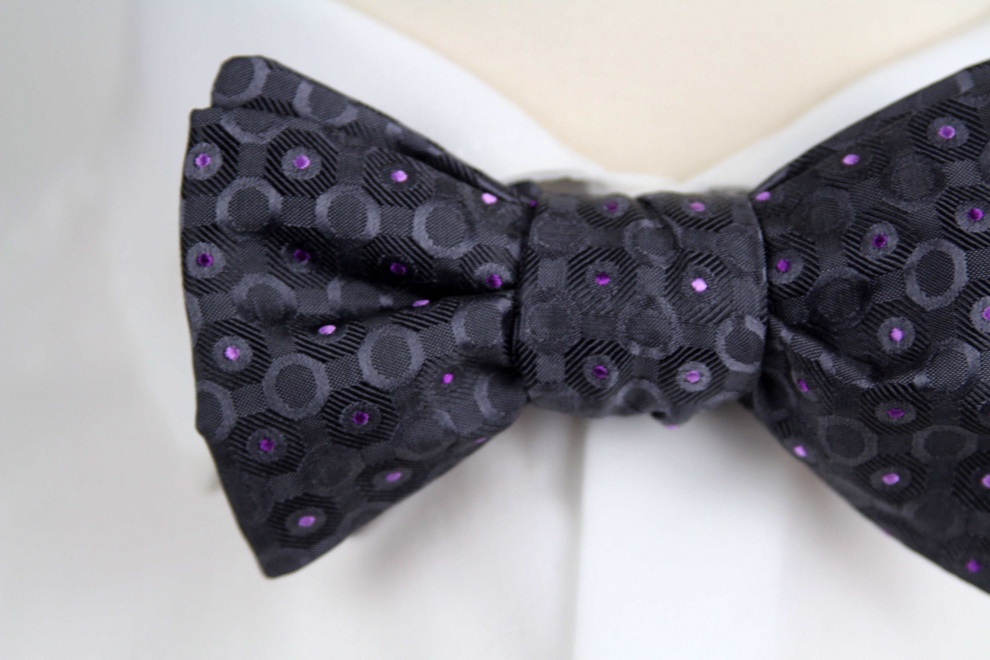 Silk Men's Bow Tie Grey with Ornament