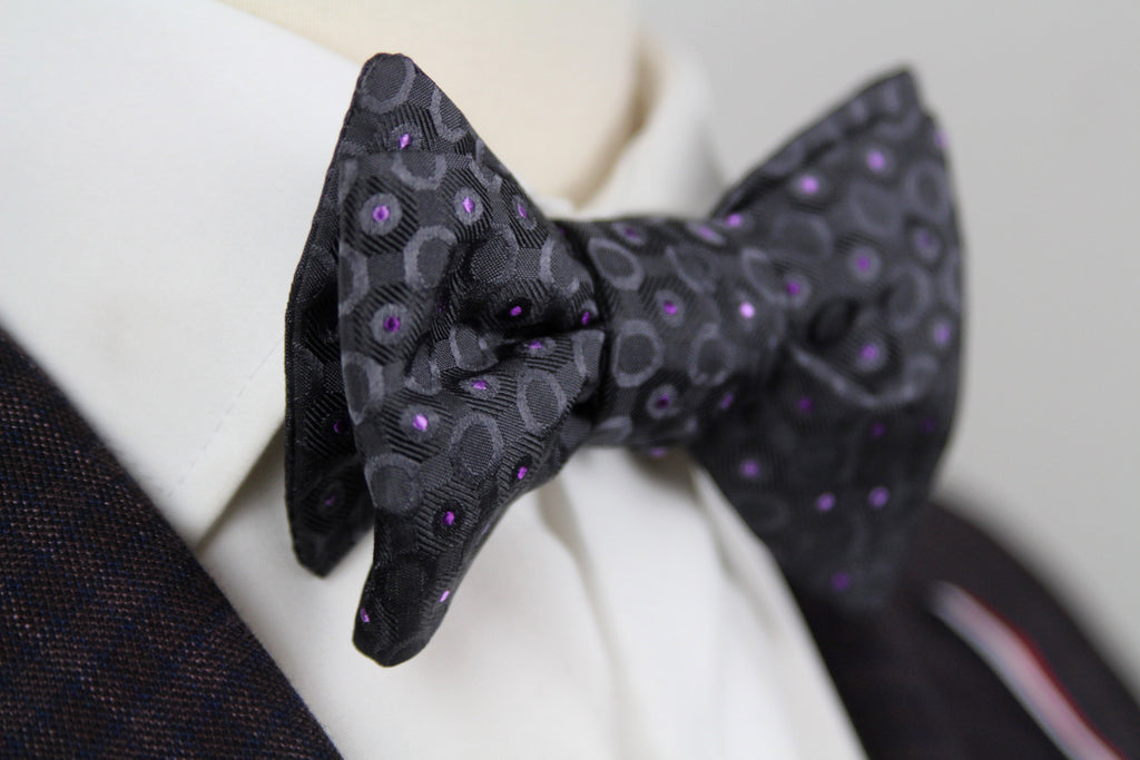 Silk Men's Bow Tie Grey with Ornament