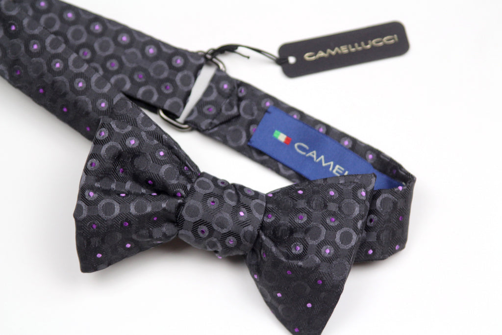 Silk Men's Bow Tie Grey with Ornament