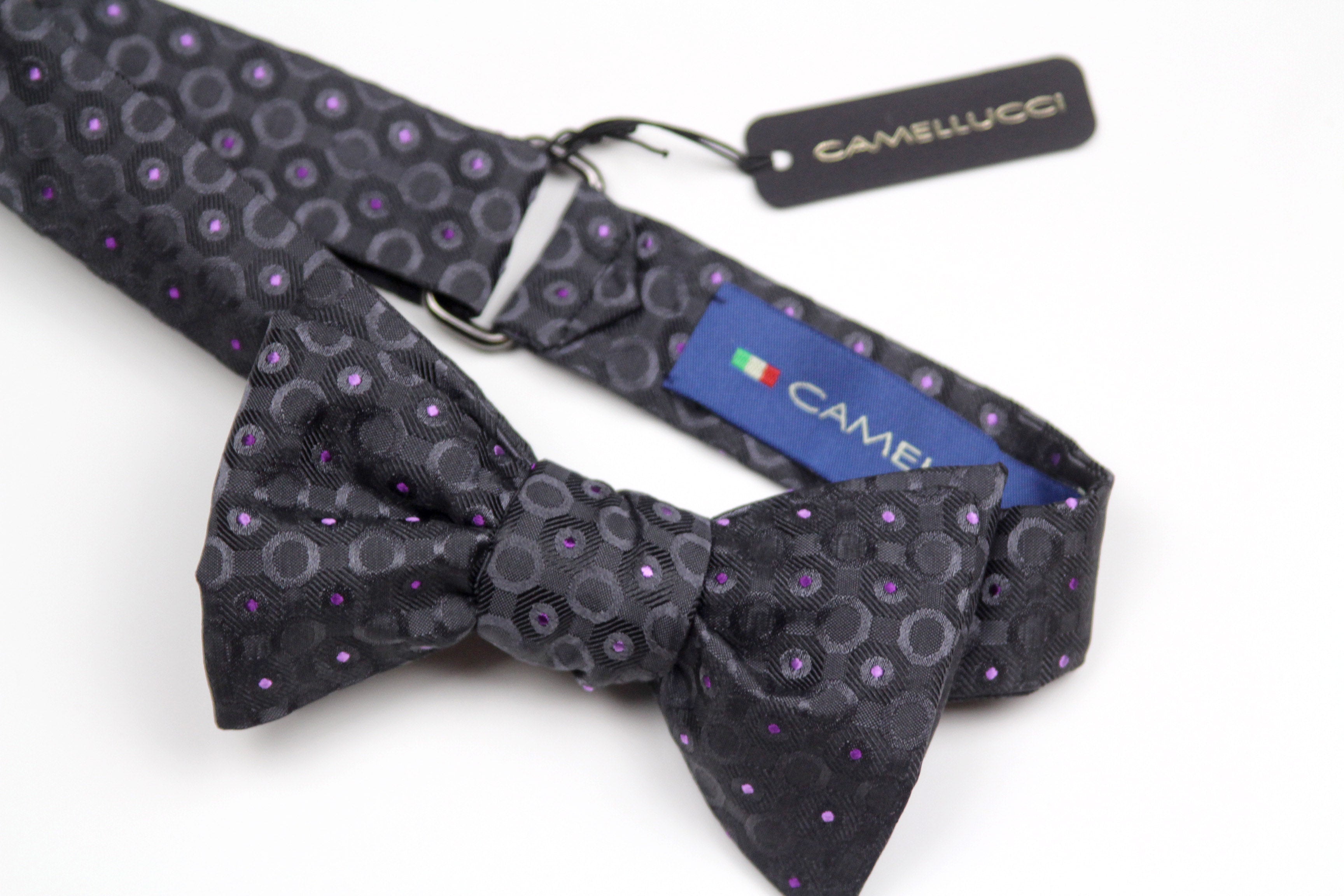 Silk Men's Bow Tie Grey with Ornament