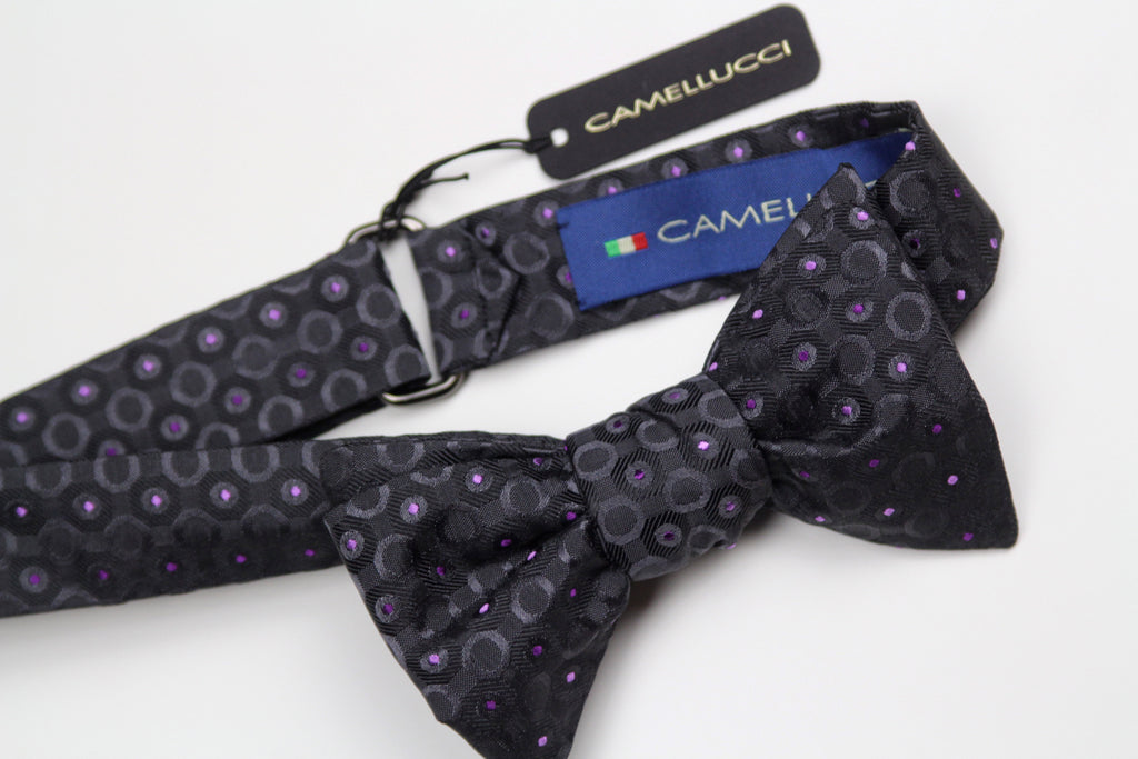 Silk Men's Bow Tie Grey with Ornament