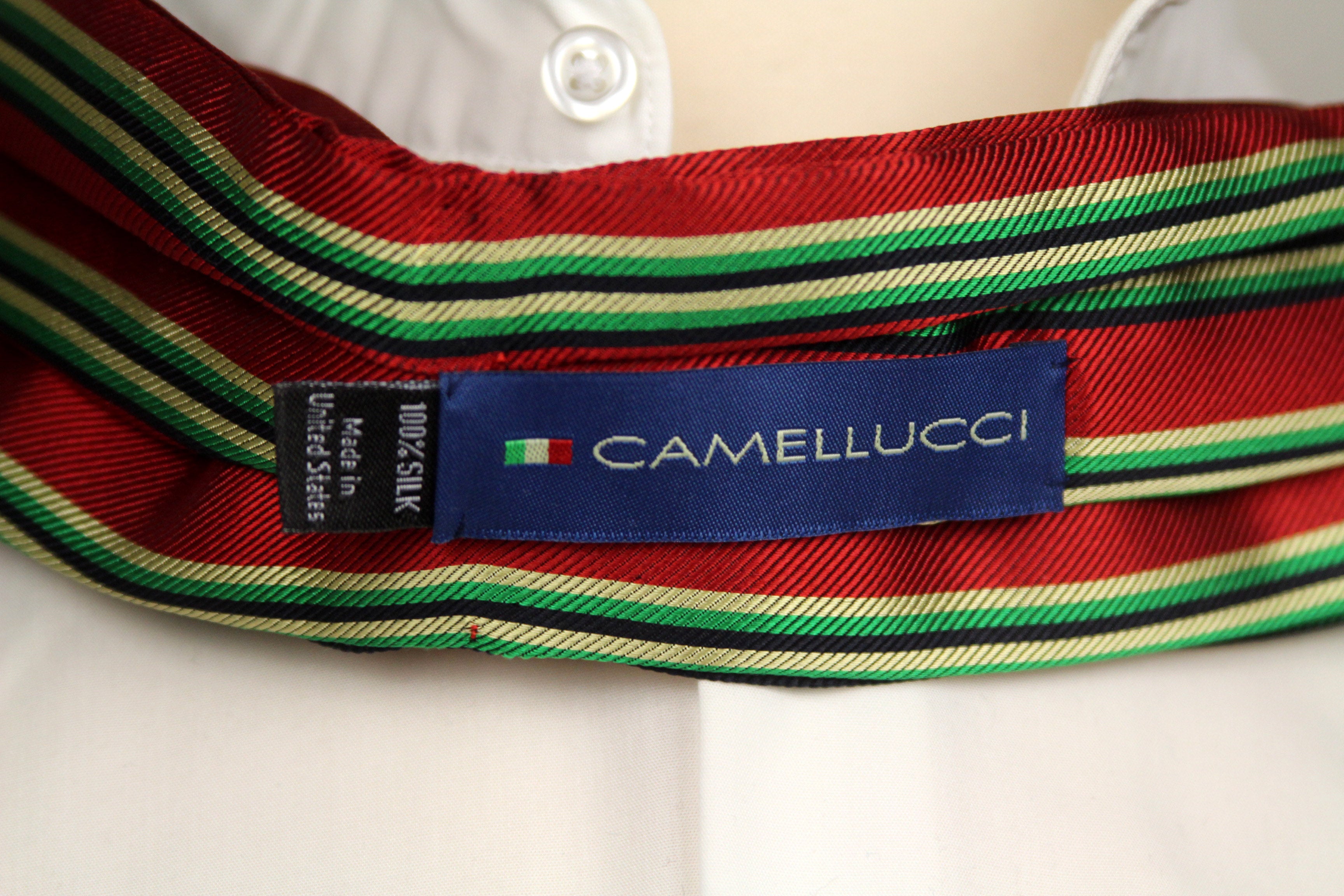 Men's Ascot Cravat LUXURY Red Green Block