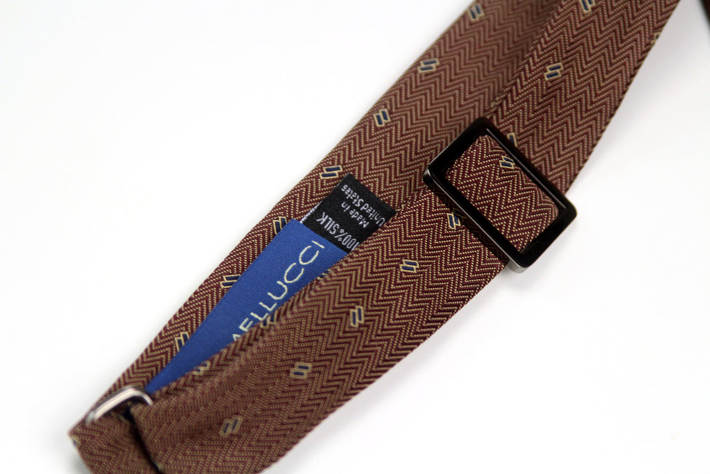 Brown Silk Men's Bow Tie