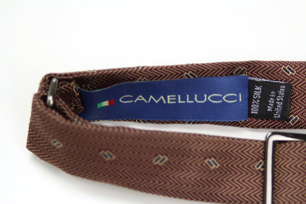 Brown Silk Men's Bow Tie