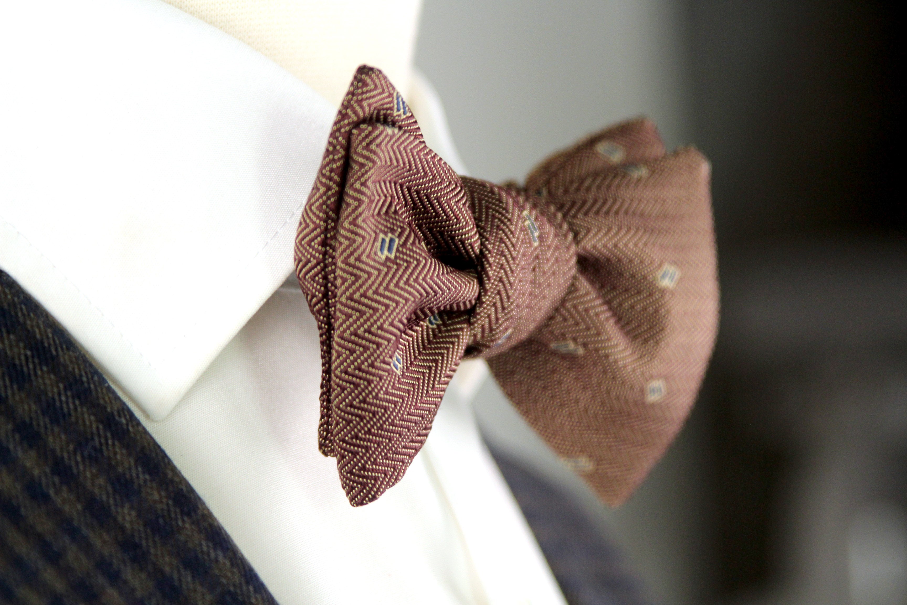 Brown Silk Men's Bow Tie