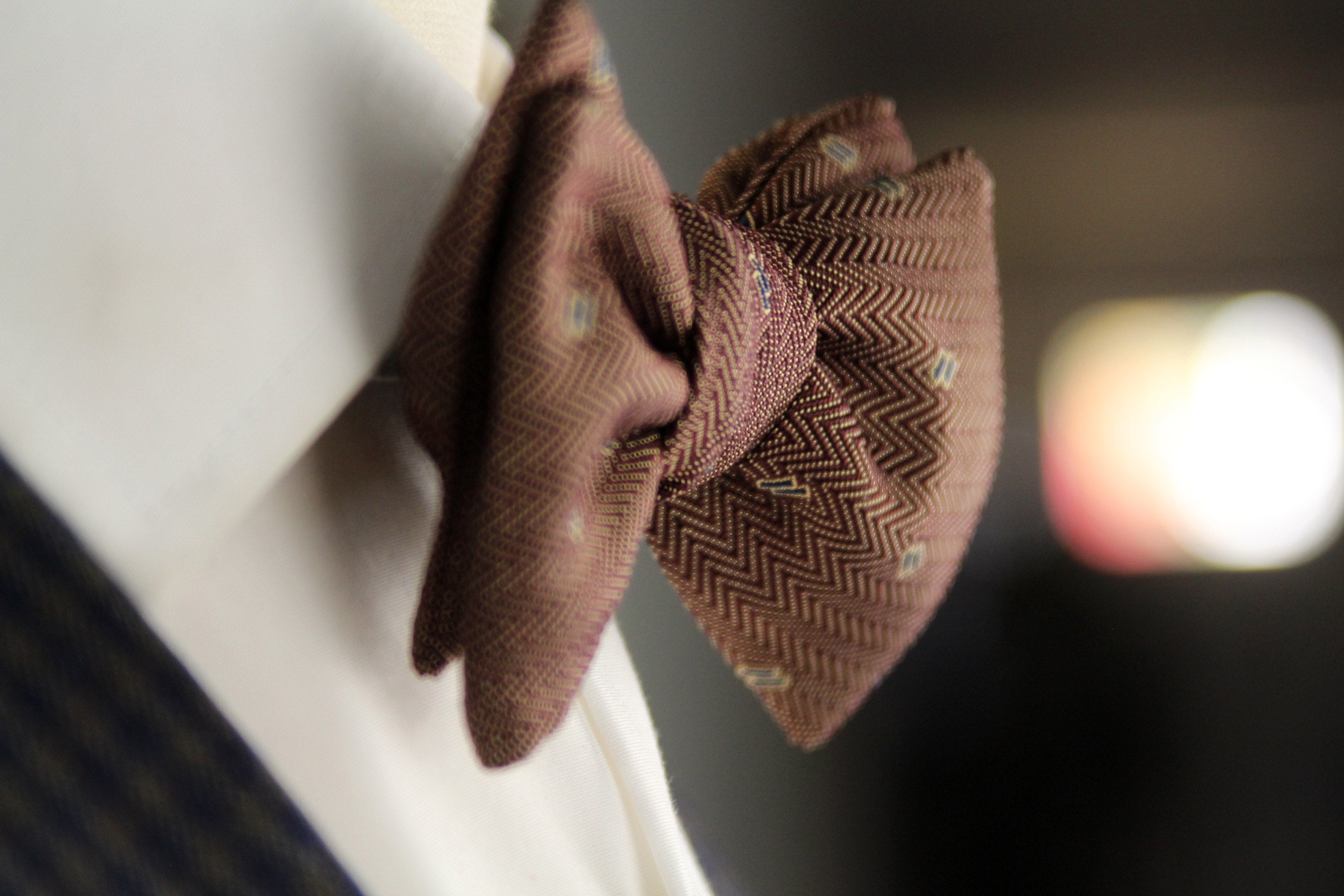 Brown Silk Men's Bow Tie