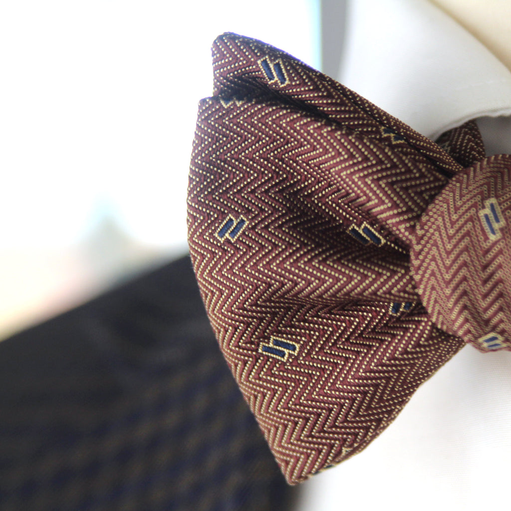 Brown Silk Men's Bow Tie