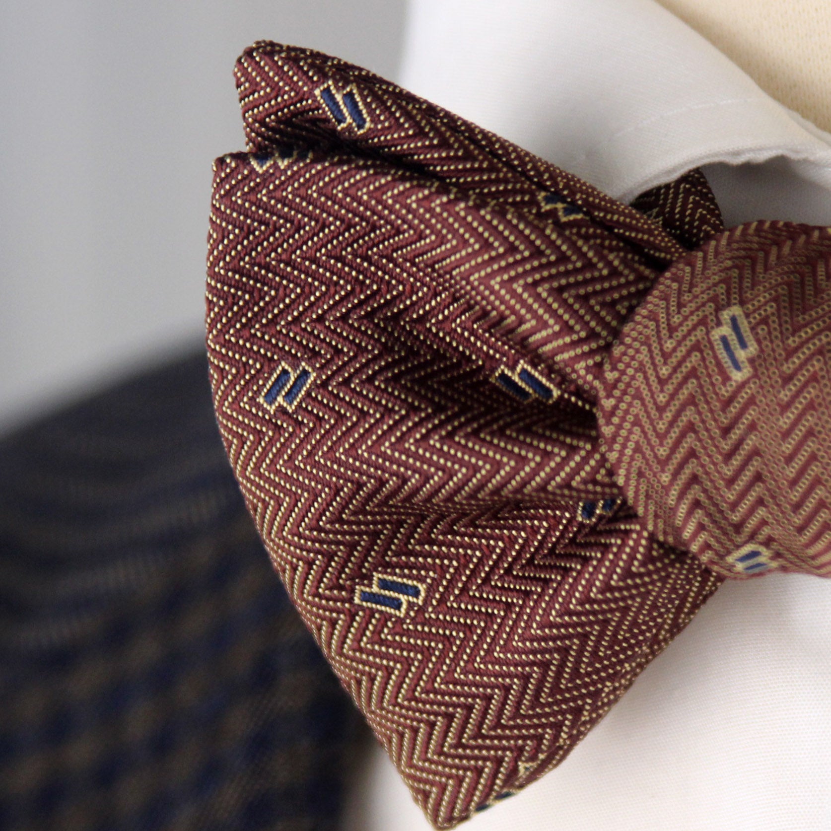 Brown Silk Men's Bow Tie
