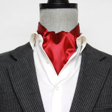 Load image into Gallery viewer, Black ornament Red Reversible Silk Ascot

