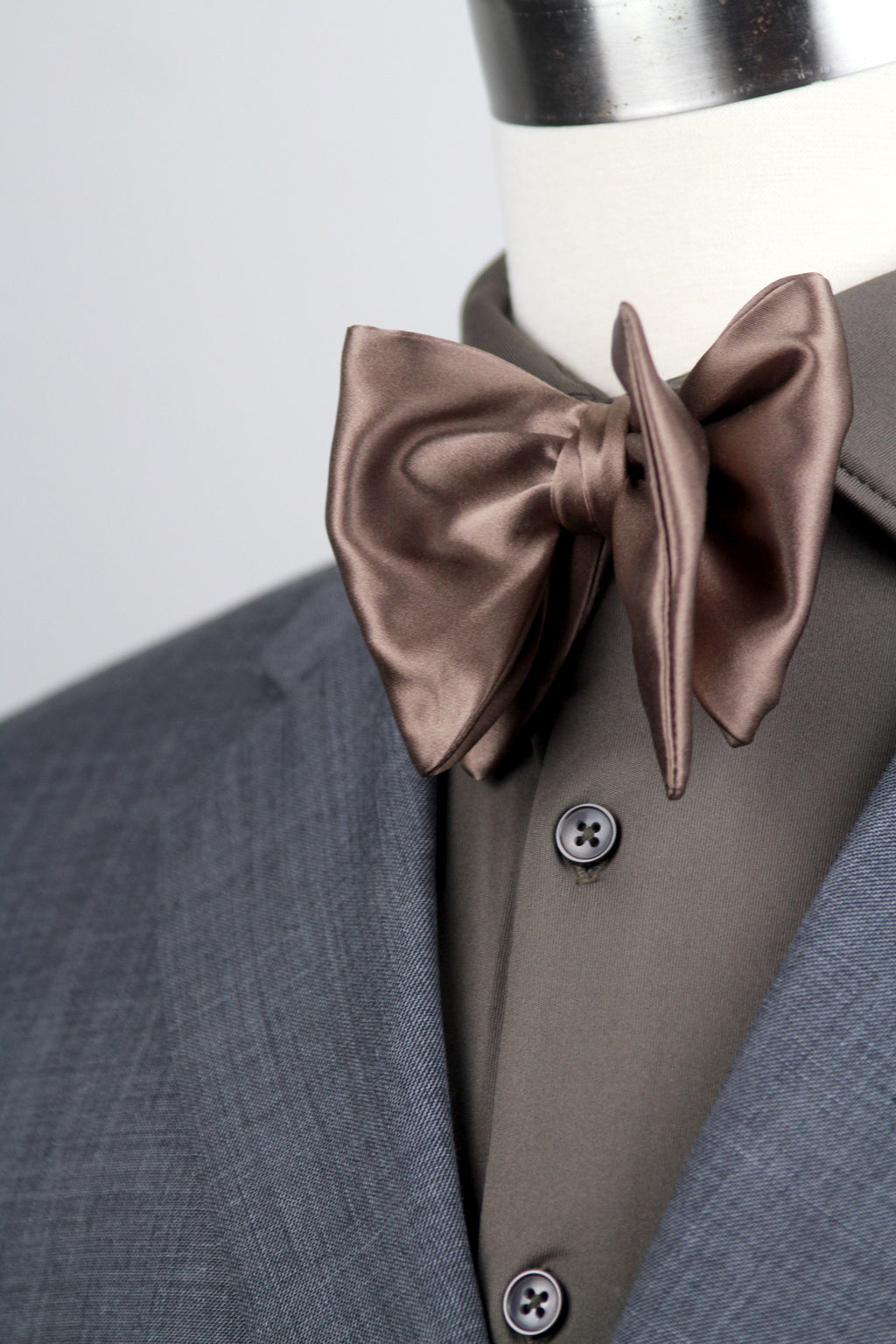 Men’s Self-Tie Big Butterfly Bow tie Chocolate Brown