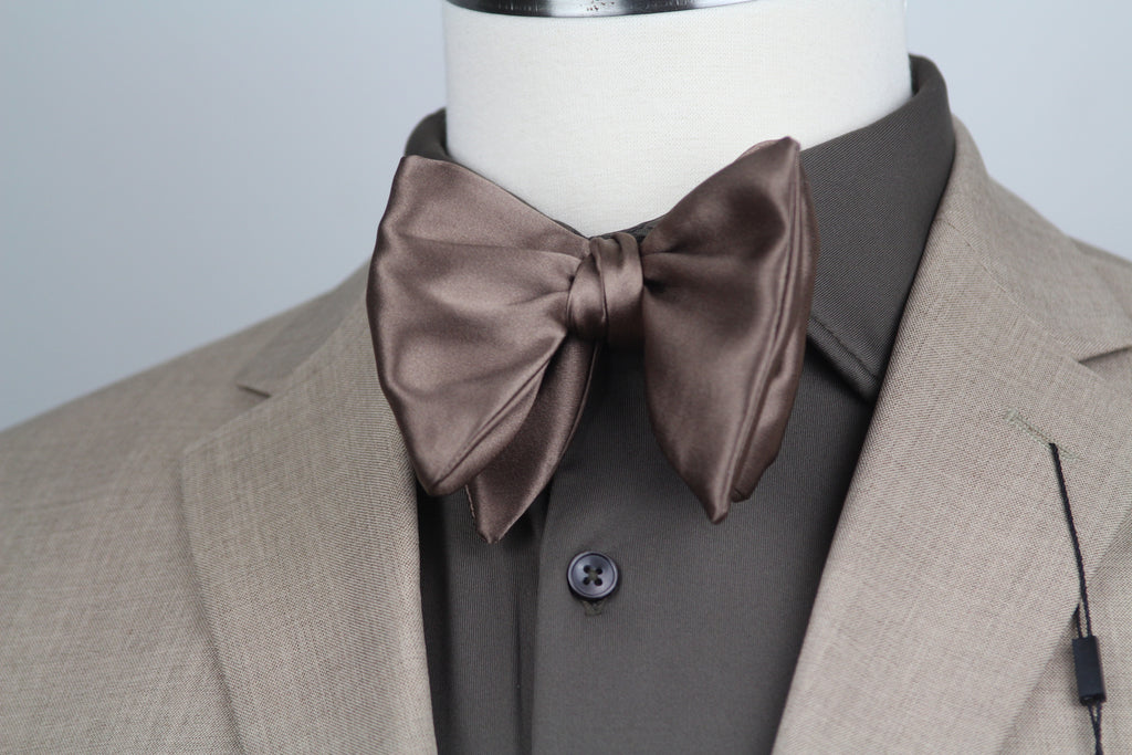 Men’s Self-Tie Big Butterfly Bow tie Chocolate Brown