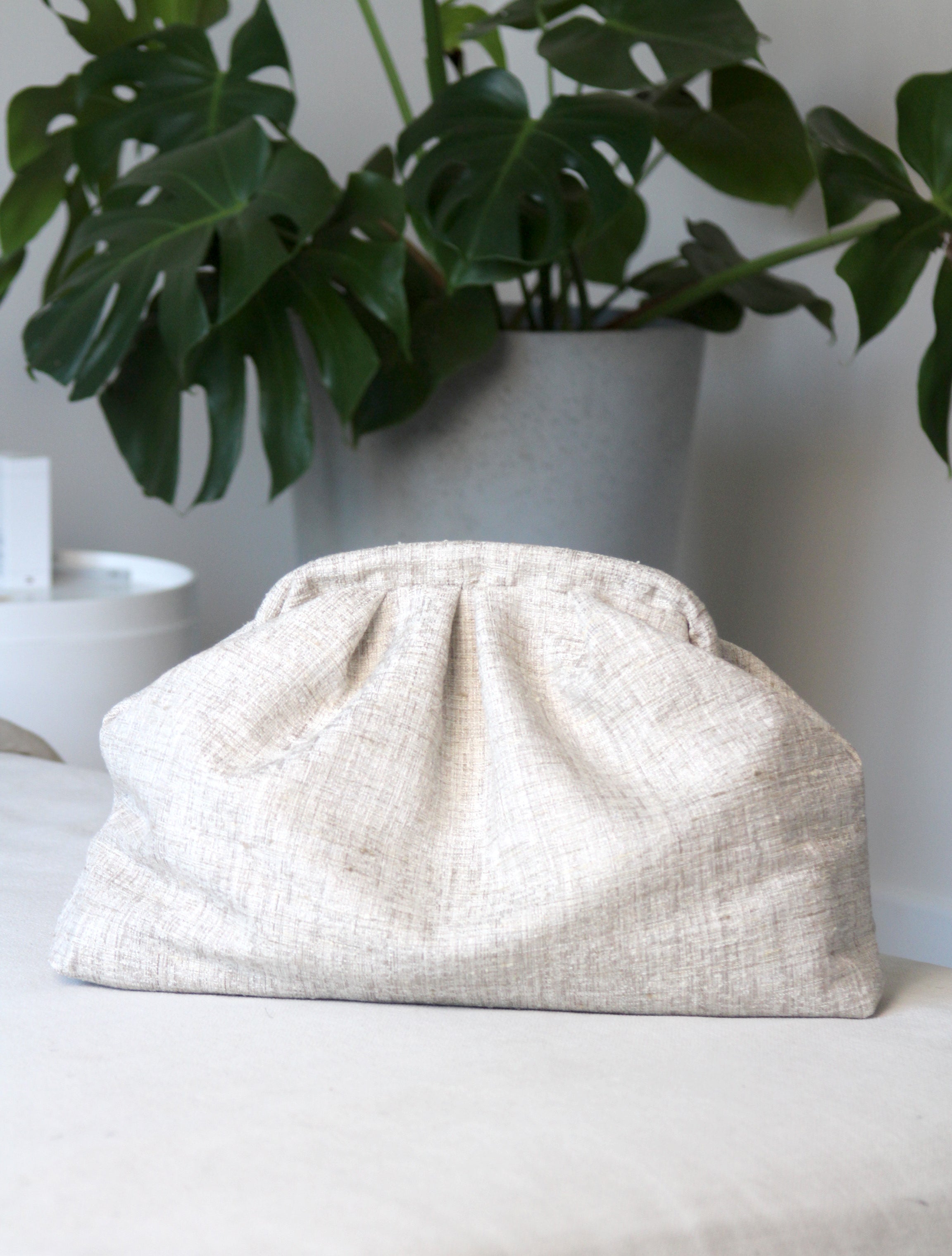 Beige Handmade Women’s Clutch