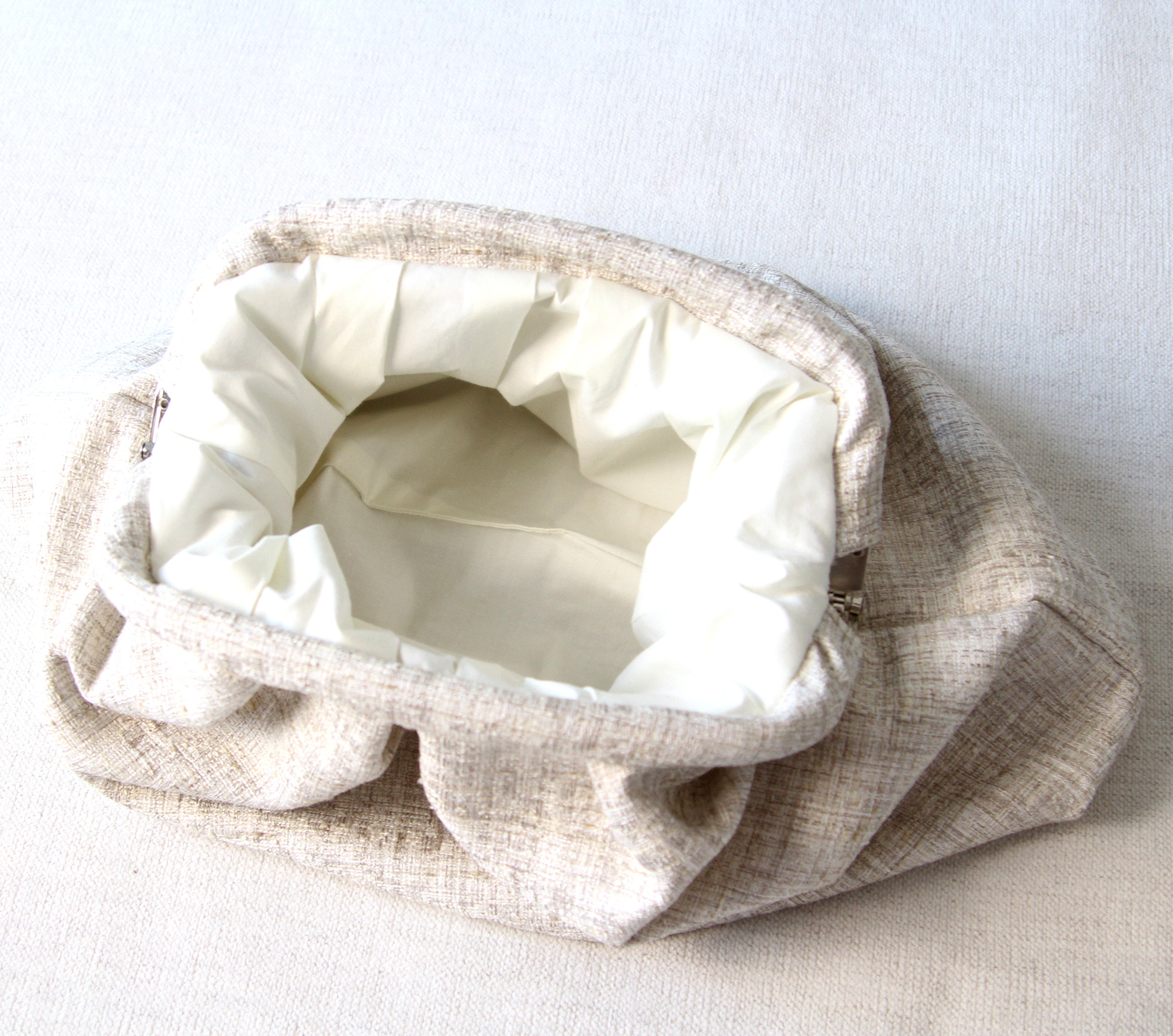 Beige Handmade Women’s Clutch