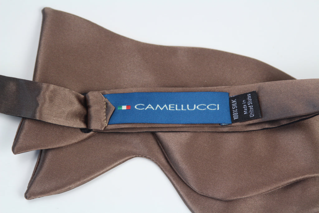 Men’s Self-Tie Big Butterfly Bow tie Chocolate Brown