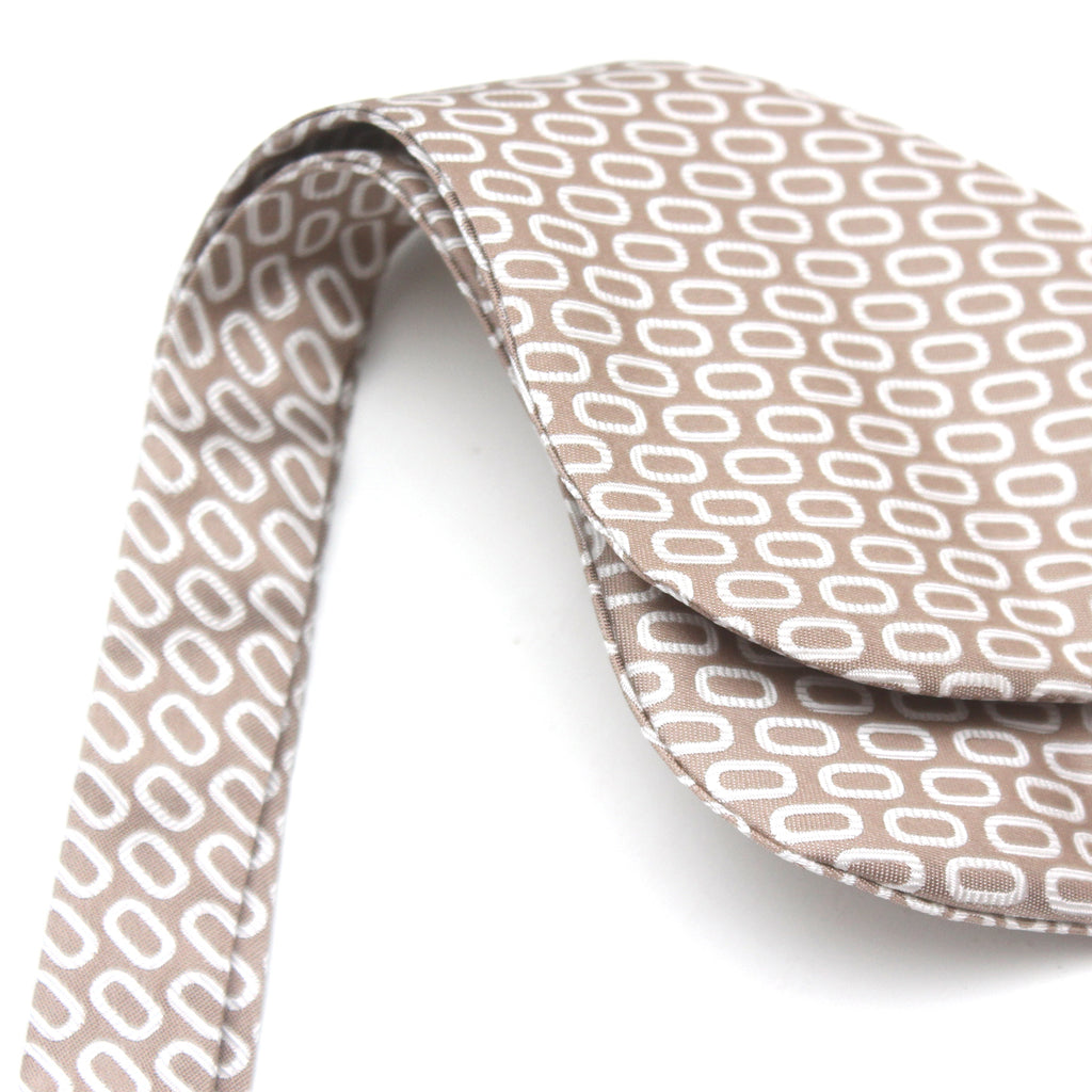 White Beige Ornament Big Butterfly Bow tie