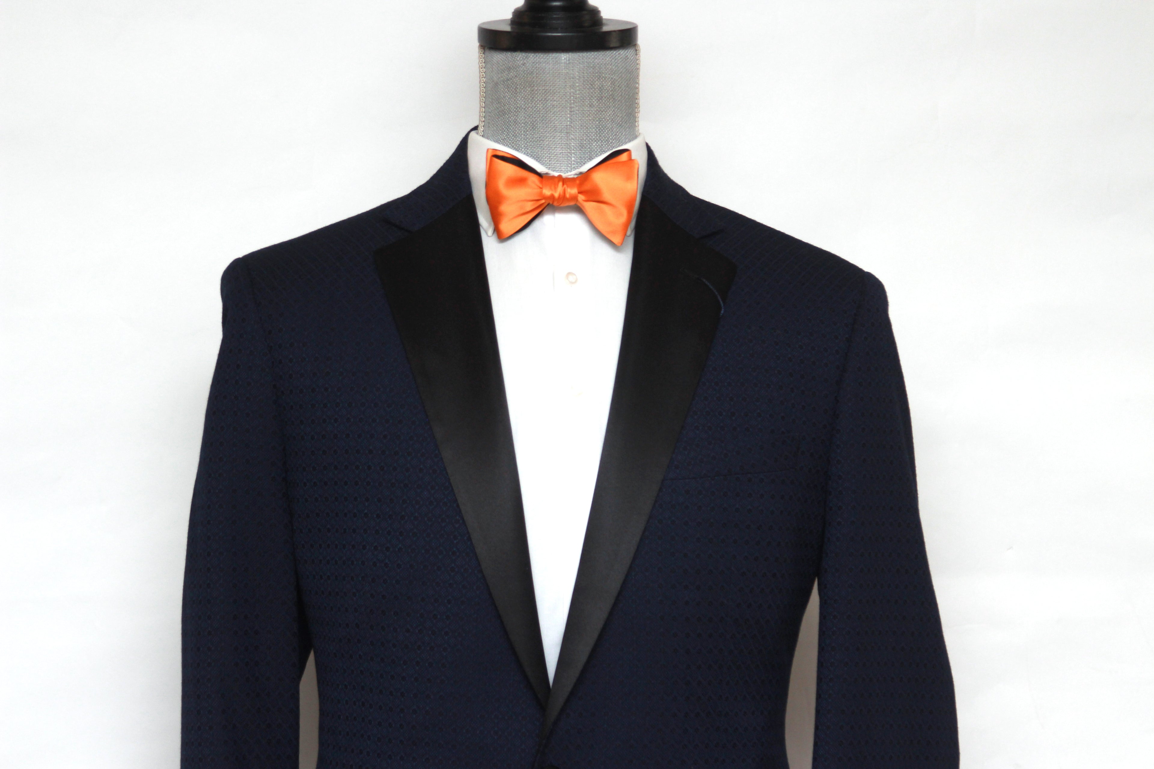 Orange Black Reversible Self-Tie Bow Tie