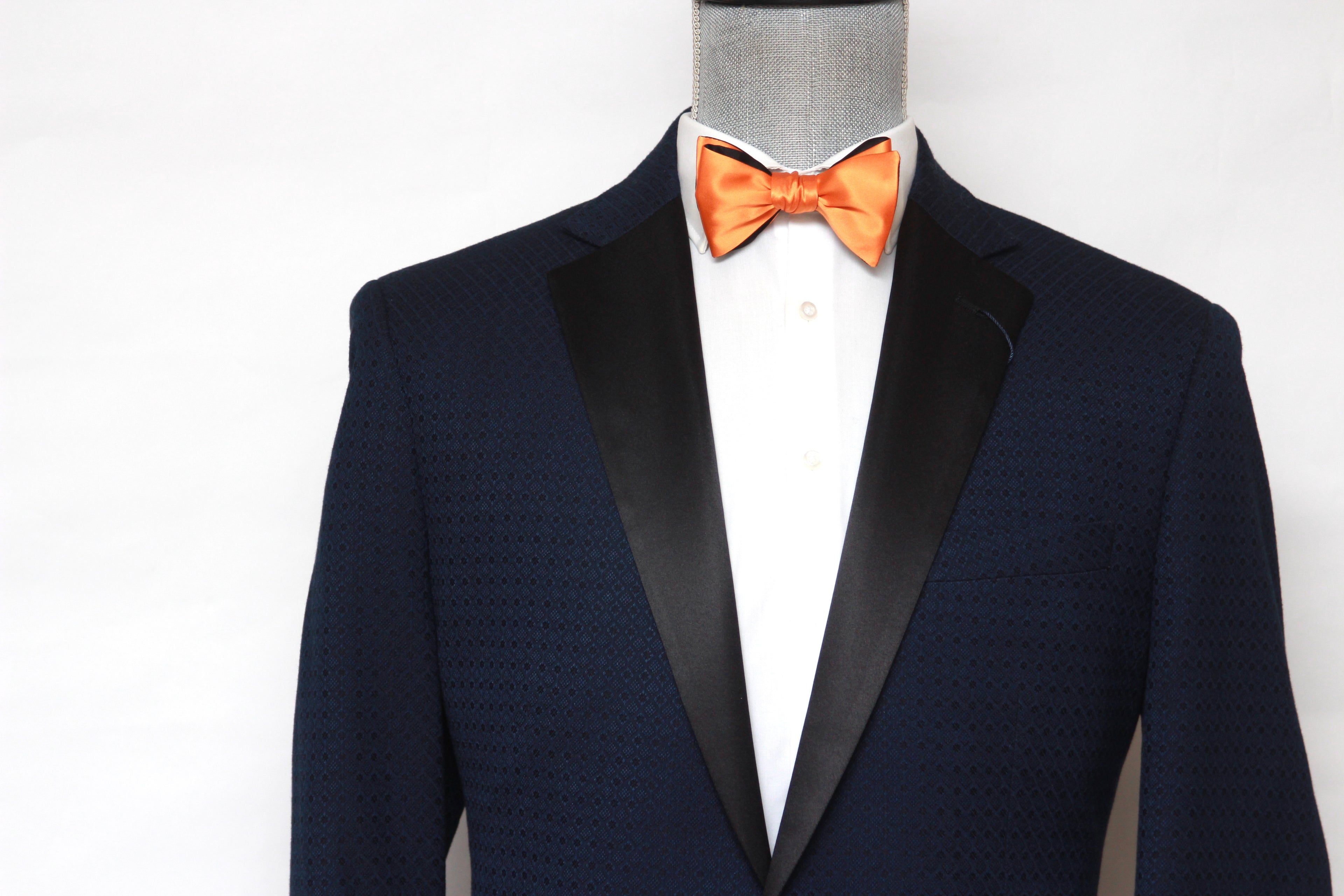 Orange Black Reversible Self-Tie Bow Tie
