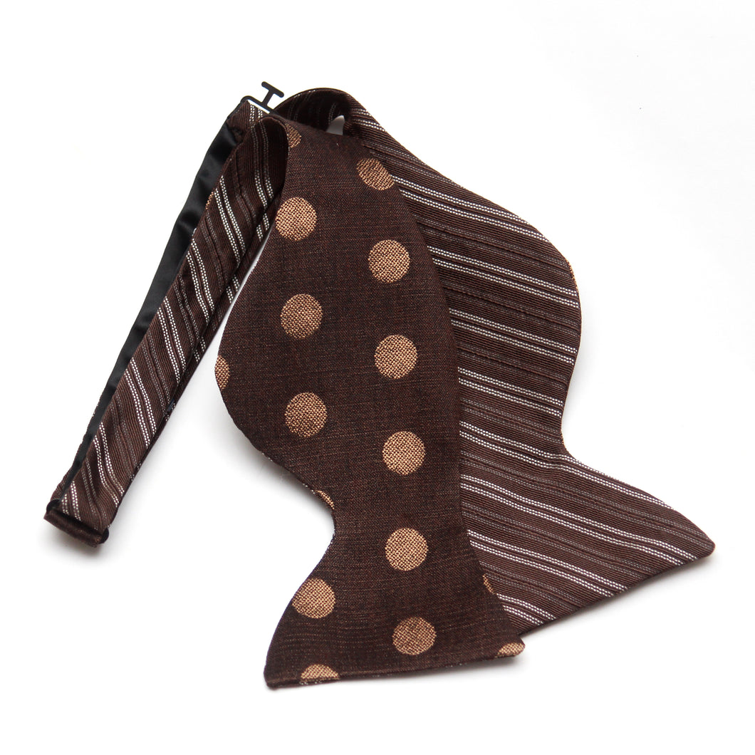 Big Butterfly Brown Silk Bow Tie