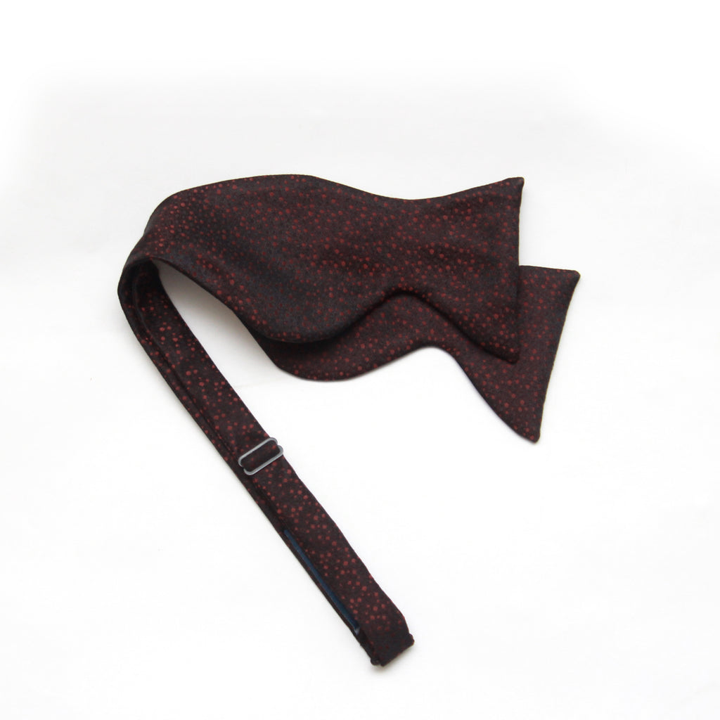 Big Butterfly Burgundy  ornament Silk Bow Tie