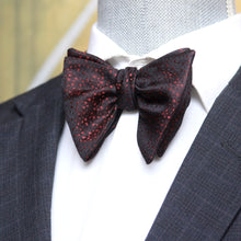 Load image into Gallery viewer, Big Butterfly Black Silk Bow Tie
